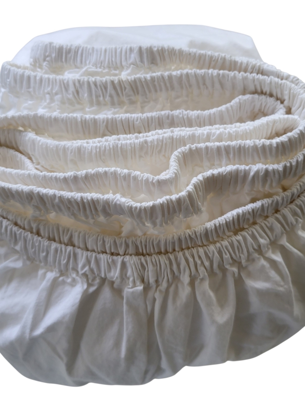 Simply Shabby Chic White Elastic Fitted Sheet Deep Pocket